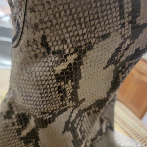 Charles David Snakeskin Short Stiletto Boots Made In Italy Sz 9 - Picture 9 of 16
